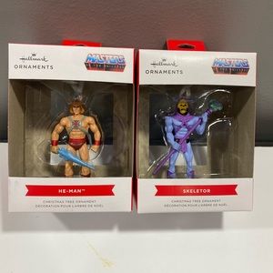 Hallmark HE-MAN & SKELETOR Masters of The Universe Christmas Ornaments NEW